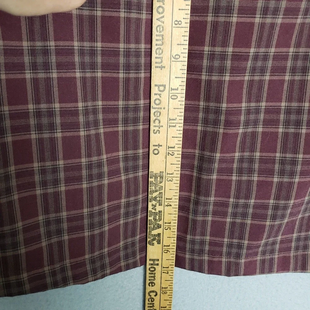 Wild Fable Pleated Mini Skirt Maroon Plaid Side Buckle Academia XXL